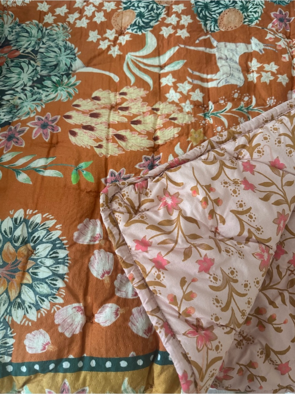Anthropologie Averil organic cotton printed king comforter & shams. Vibrant! - Picture 6 of 6
